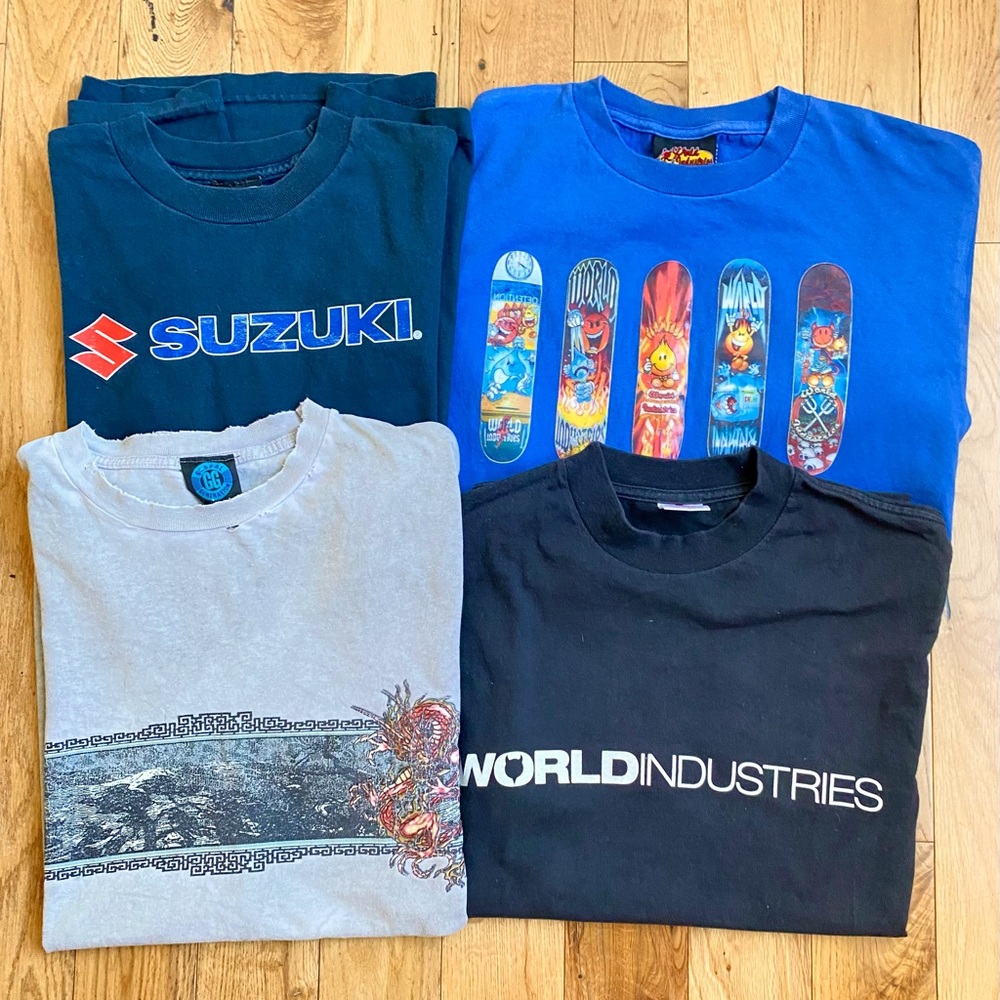 Rare Vintage Y2K Skate T-Shirts ( Bundle of 4 )